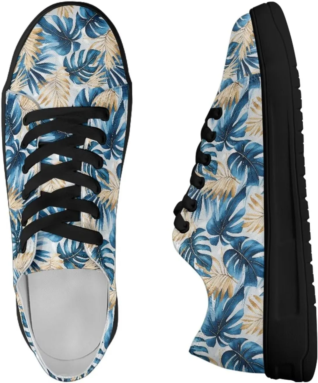 Women's Lace up Low Top Canvas Shoes Low Top Sneakers Fashion Casual Sneakers with Arch Support Comfy Flats 5.5-13.5