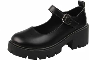 Women's Mary Jane Shoes Thick Sole Shoes Bow Pearl Decoration Gothic Sweet Looking Platform Shoes Woman Shoes Casual