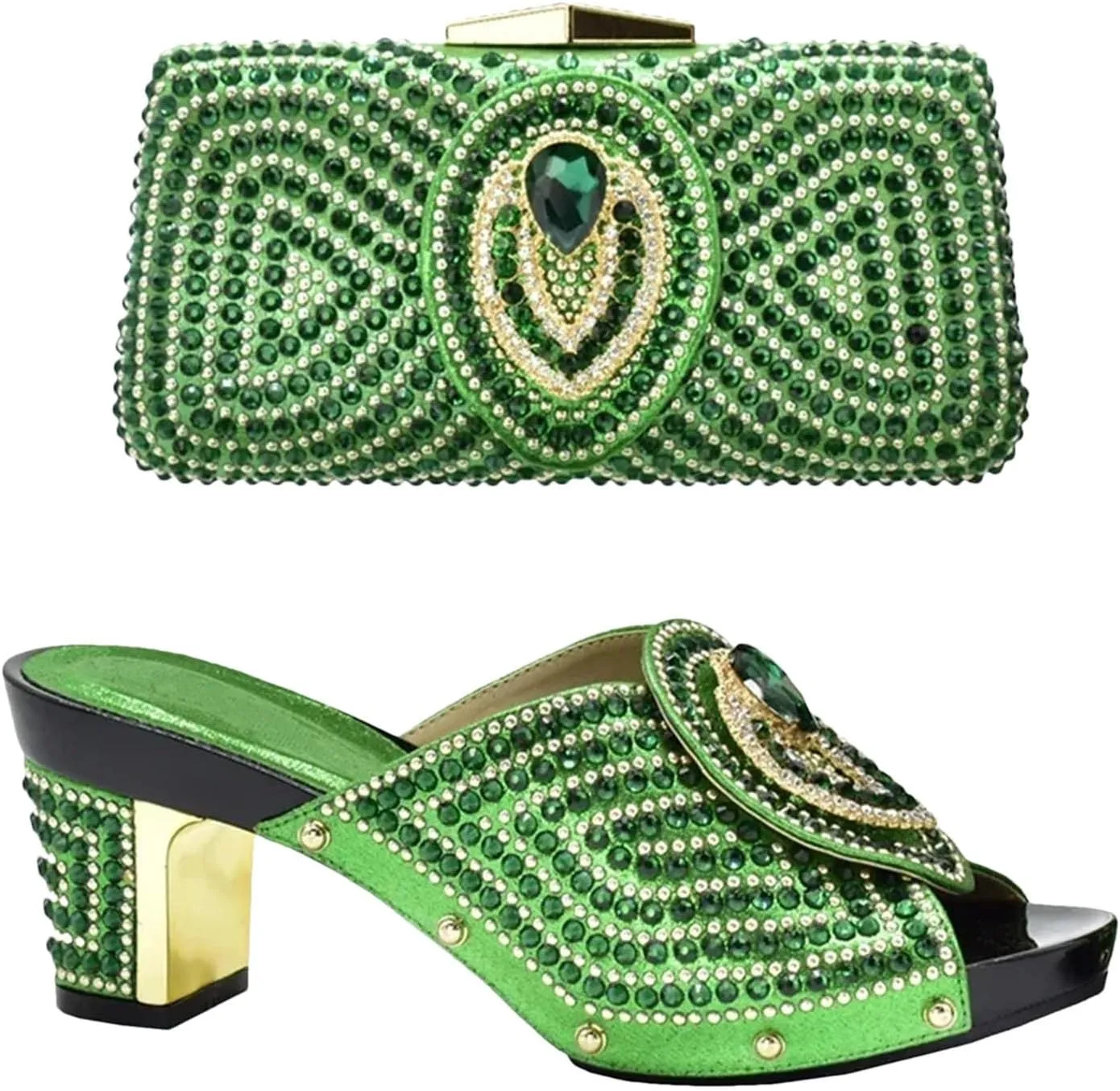 Women's Nigerian Coastal Wedding Set - Seashell-Embellished Espadrilles & Woven Raffia Clutch for Tropical Celebrations