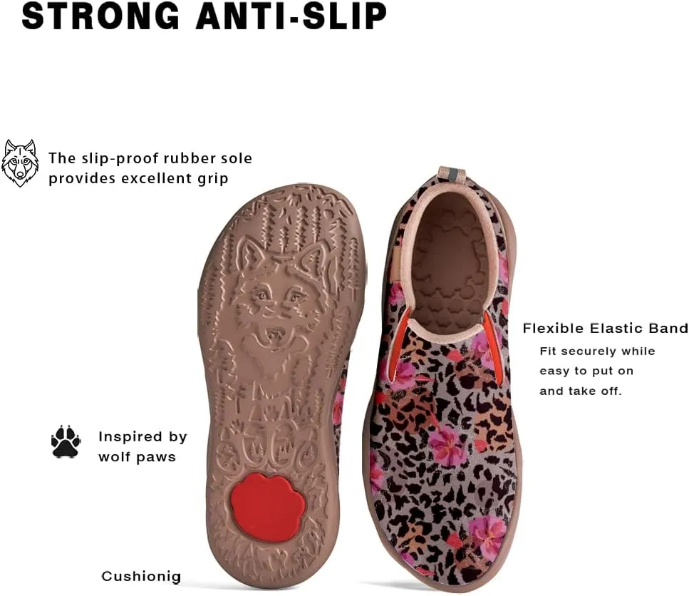 Womens Painted Travel Shoes Lightweight Comfort Slip-Ons Casual Loafers Patchwork Plants Floral Fashion Sneaker