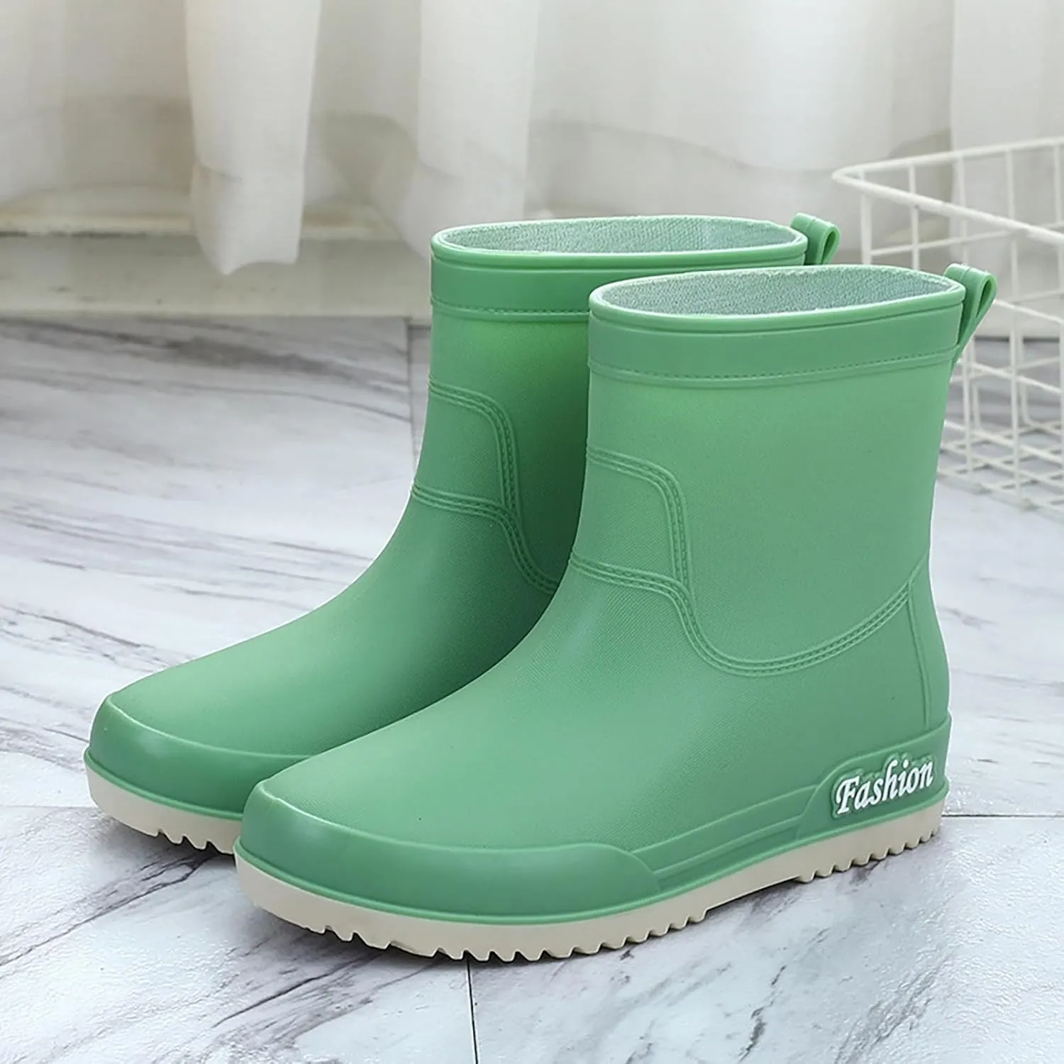 Womens Rain Boots Knee High Mens Grounded Footwear Black Booties Heels Barefoot Shoes Women's Mid Calf Rain Boots Waterproof Lightweight Womens Winter Boots