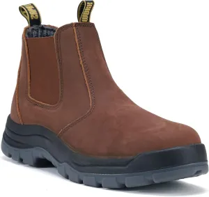 Work Boots for Men, Composite/Soft Toe Waterproof Working Boots, Slip Resistant Anti-Static Slip-on Safety Working Shoes 8 9 10 11 12 13
