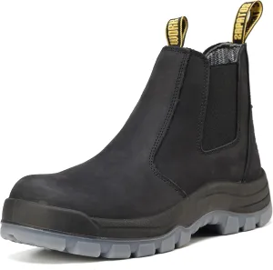 Work Boots for Men, Composite/Soft Toe Waterproof Working Boots, Slip Resistant Anti-Static Slip-on Safety Working Shoes 8 9 10 11 12 13