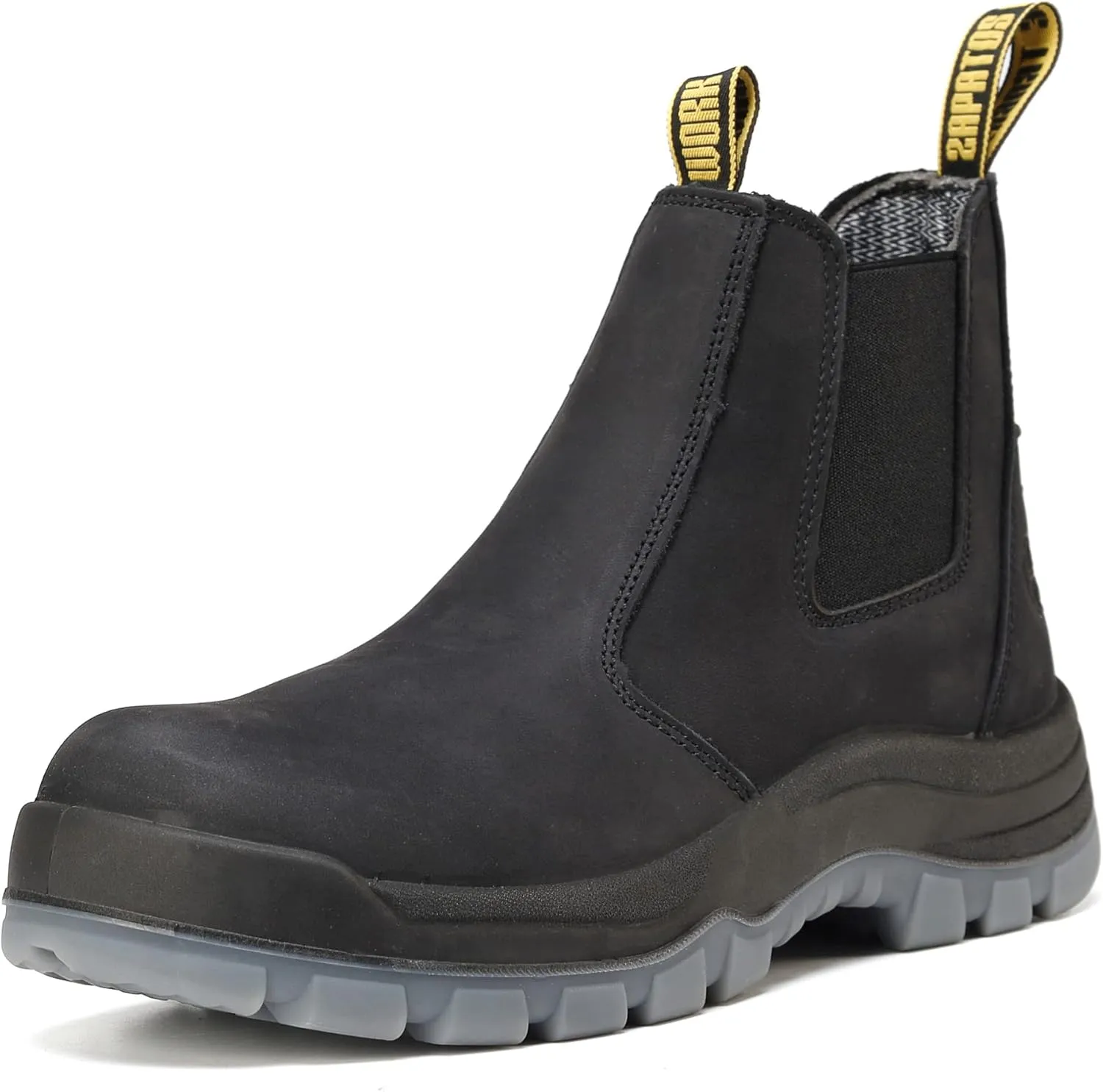 Work Boots for Men, Composite/Soft Toe Waterproof Working Boots, Slip Resistant Anti-Static Slip-on Safety Working Shoes 8 9 10 11 12 13