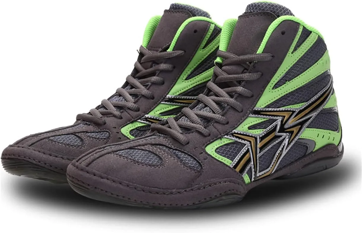 Wrestling Shoes for Ladies, Mesh Boxing Fighting Boots Comfort Lace Up Powerlifting Bodybuilding Footwear