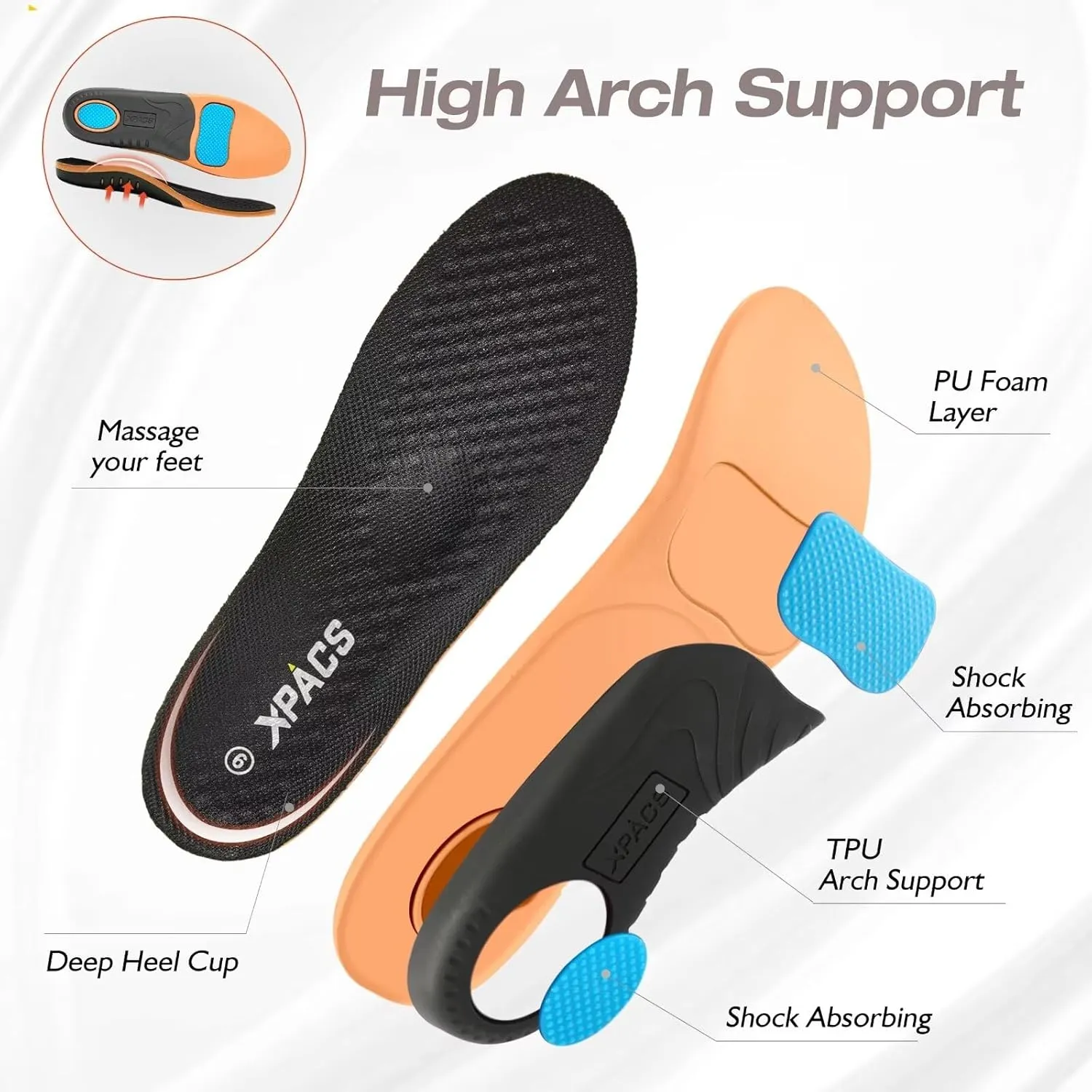 XPACS Men's Orthopedic Leather Dress Fashion Sneakers: Comfortable Plantar Fasciitis Arch Support Work Walking Shoes, Casual Business Tennis Orthotic Oxfords for Heel and Foot Pain Relief