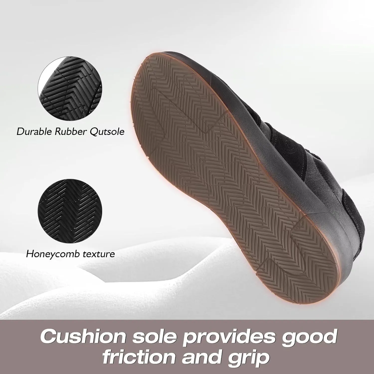 XPACS Men's Orthopedic Leather Dress Fashion Sneakers: Comfortable Plantar Fasciitis Arch Support Work Walking Shoes, Casual Business Tennis Orthotic Oxfords for Heel and Foot Pain Relief