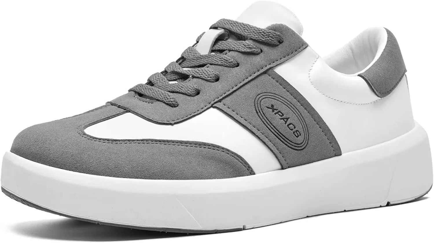 XPACS Men's Orthopedic Leather Dress Fashion Sneakers: Comfortable Plantar Fasciitis Arch Support Work Walking Shoes, Casual Business Tennis Orthotic Oxfords for Heel and Foot Pain Relief