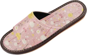 Yuiboo Dandelion Light Pink Men Women Bathroom Shower Slippers Portable Slides Sandals for Hotel Home Travel