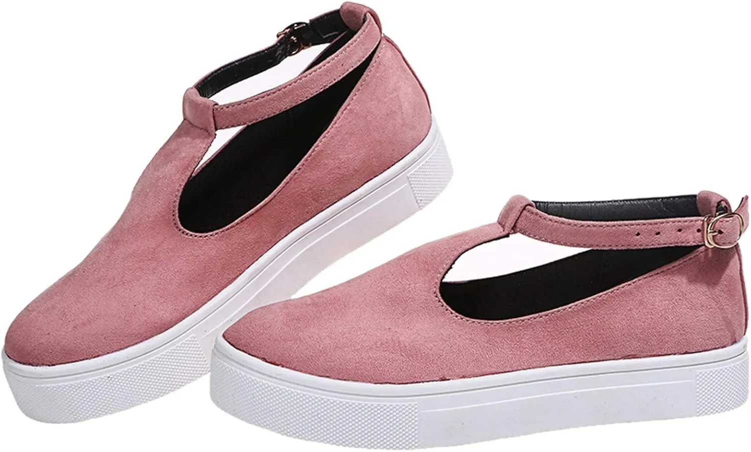 ZBYY Womens Sandals Summer Casual Buckle Strap Flat Sandals Comfy Slip On Hollow Out Breathable Walking Loafers Sneakers