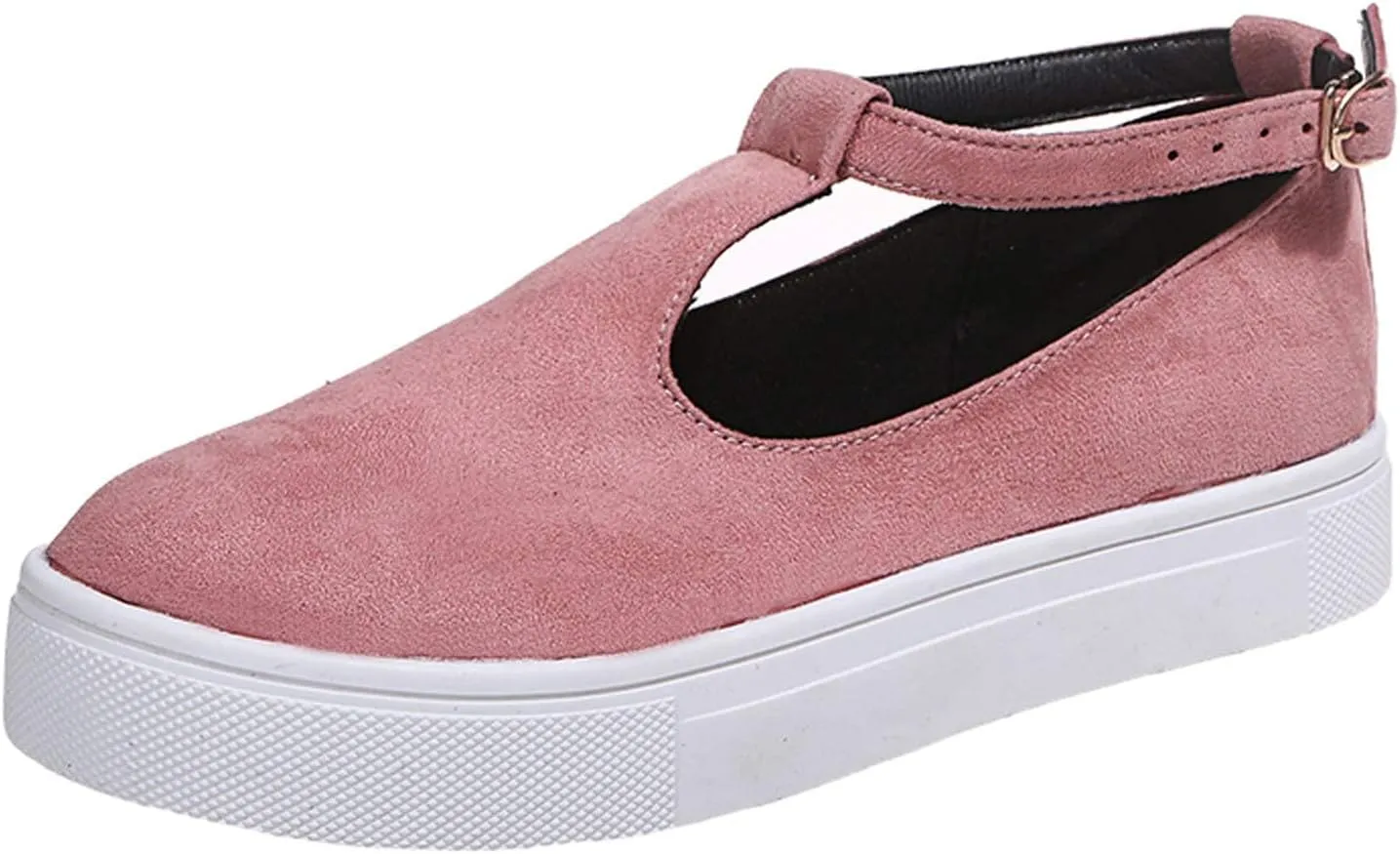 ZBYY Womens Sandals Summer Casual Buckle Strap Flat Sandals Comfy Slip On Hollow Out Breathable Walking Loafers Sneakers