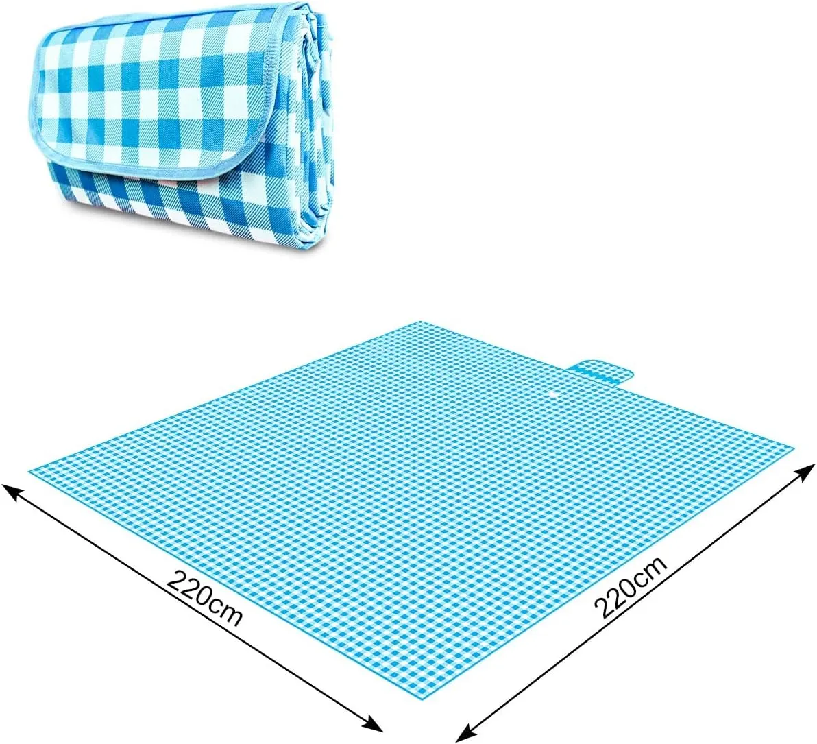 ZHUYNXIR Extra Large Picnic Blanket, 87x87 inch Waterproof Picnic Blanket, Gingham Picnic Mat for Beach, Camping Grass Picnic Blankets.